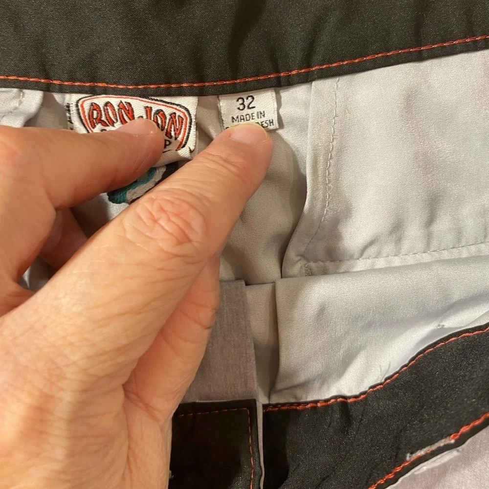Ron Jon Light Gray Men's Flat Front Shorts 32 (OM)